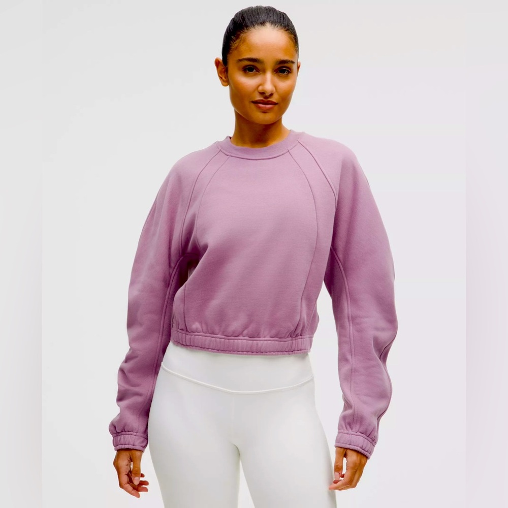 Lululemon cropped relaxed crewneck lavender Lux